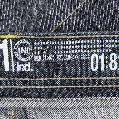 V021 Men’s Blue Straight Fit Denim Jeans W36 L30 Cotton