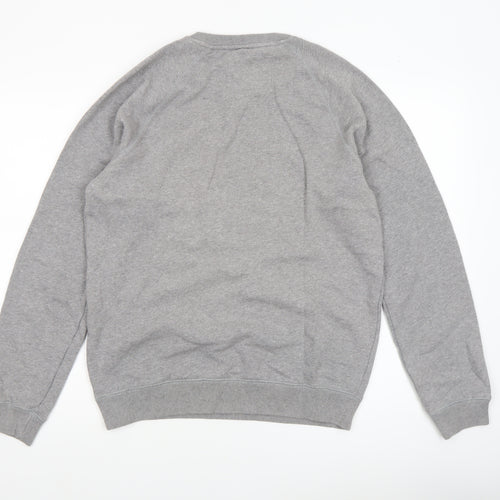 Jack Wills Men’s Grey Pullover Sweatshirt M Logo Crew Neck