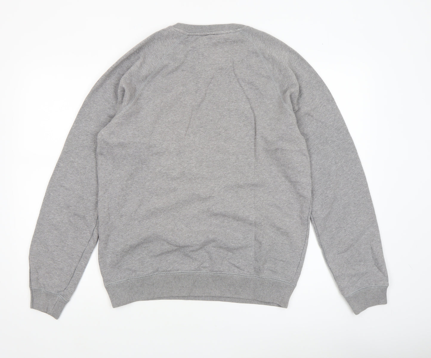 Jack Wills Men’s Grey Pullover Sweatshirt M Logo Crew Neck