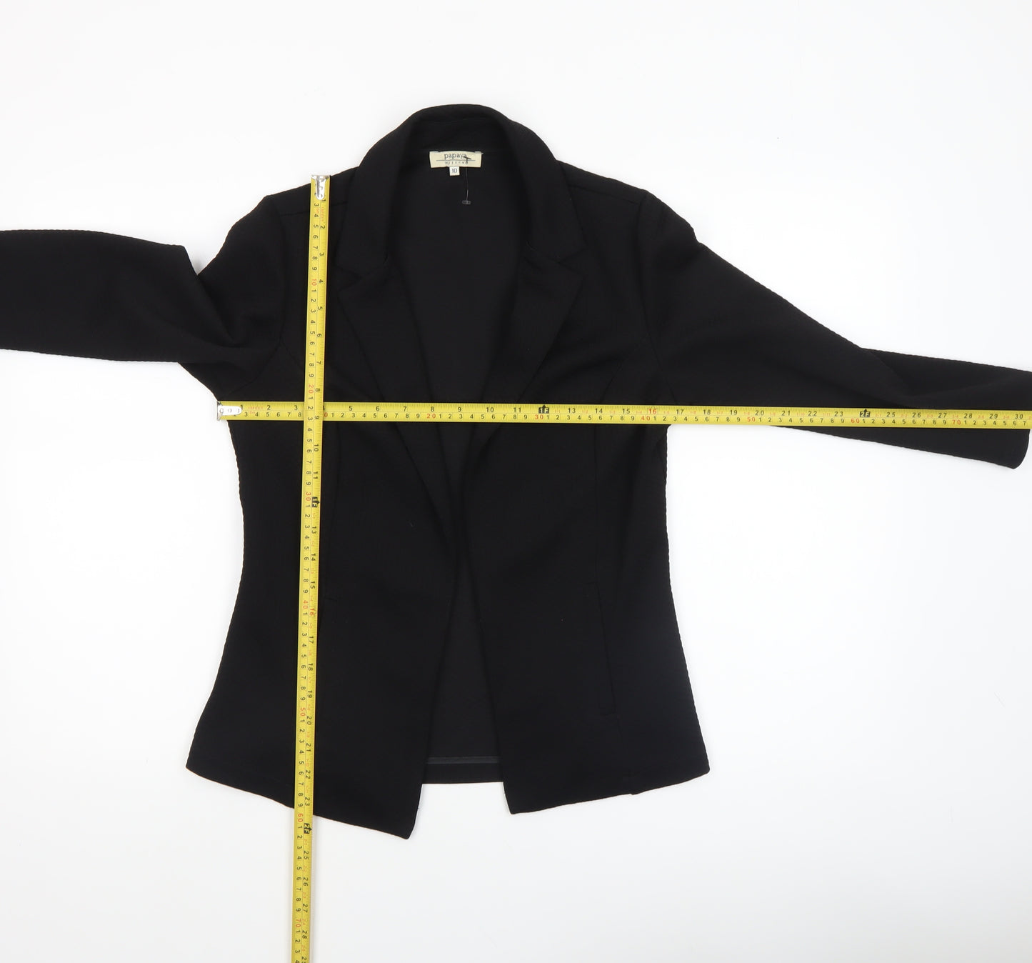 Papaya Women’s Black Size 10 Tailored Woven Blazer Jacket