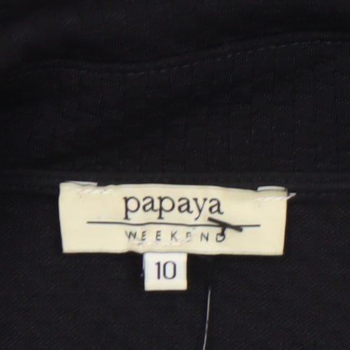 Papaya Women’s Black Size 10 Tailored Woven Blazer Jacket