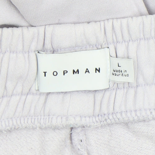 Topman Men’s Grey Cotton Jogger Sweatpants L Casual