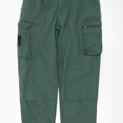 Tailored Image Men's Green Cargo Trousers 30in Waist Regular Leg Cotton Blend