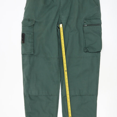 Tailored Image Men's Green Cargo Trousers 30in Waist Regular Leg Cotton Blend