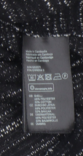 H&M Women's Black Striped 3/4 Sleeve Knit T-Shirt Size 12