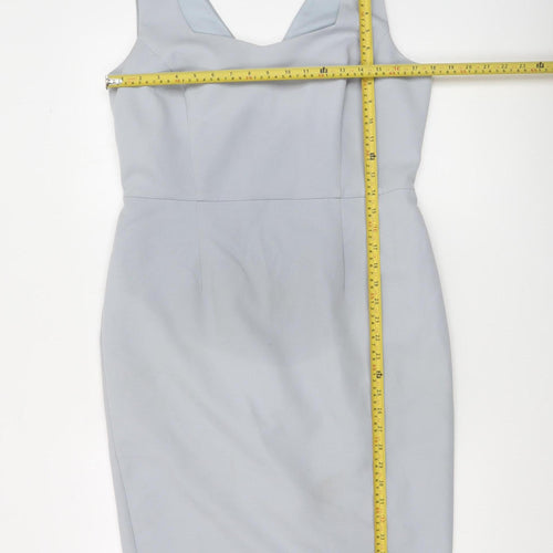 Phase Eight Women Grey Knee Length Sheath Dress Size 16