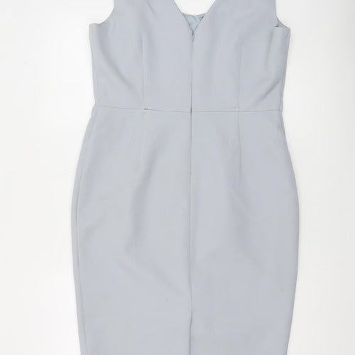 Phase Eight Women Grey Knee Length Sheath Dress Size 16