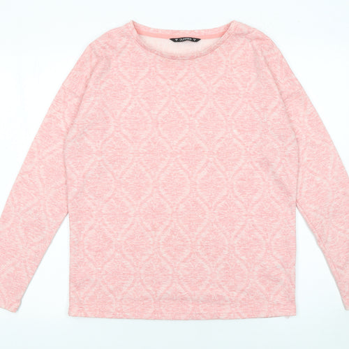 Dunnes Stores Women Pink Long Sleeve Basic T-Shirt Medium