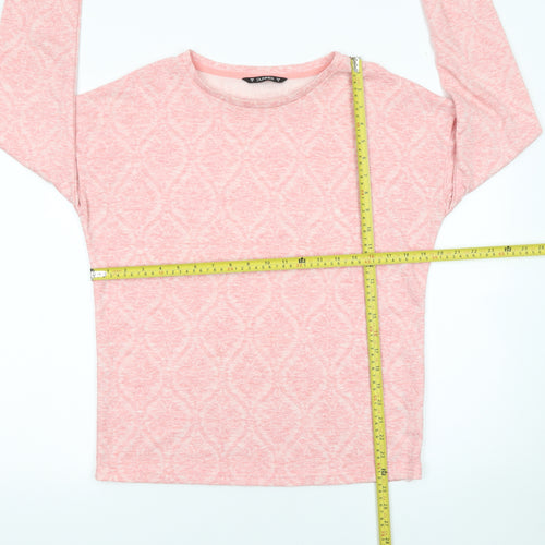 Dunnes Stores Women Pink Long Sleeve Basic T-Shirt Medium