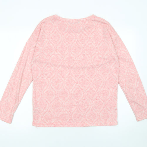 Dunnes Stores Women Pink Long Sleeve Basic T-Shirt Medium