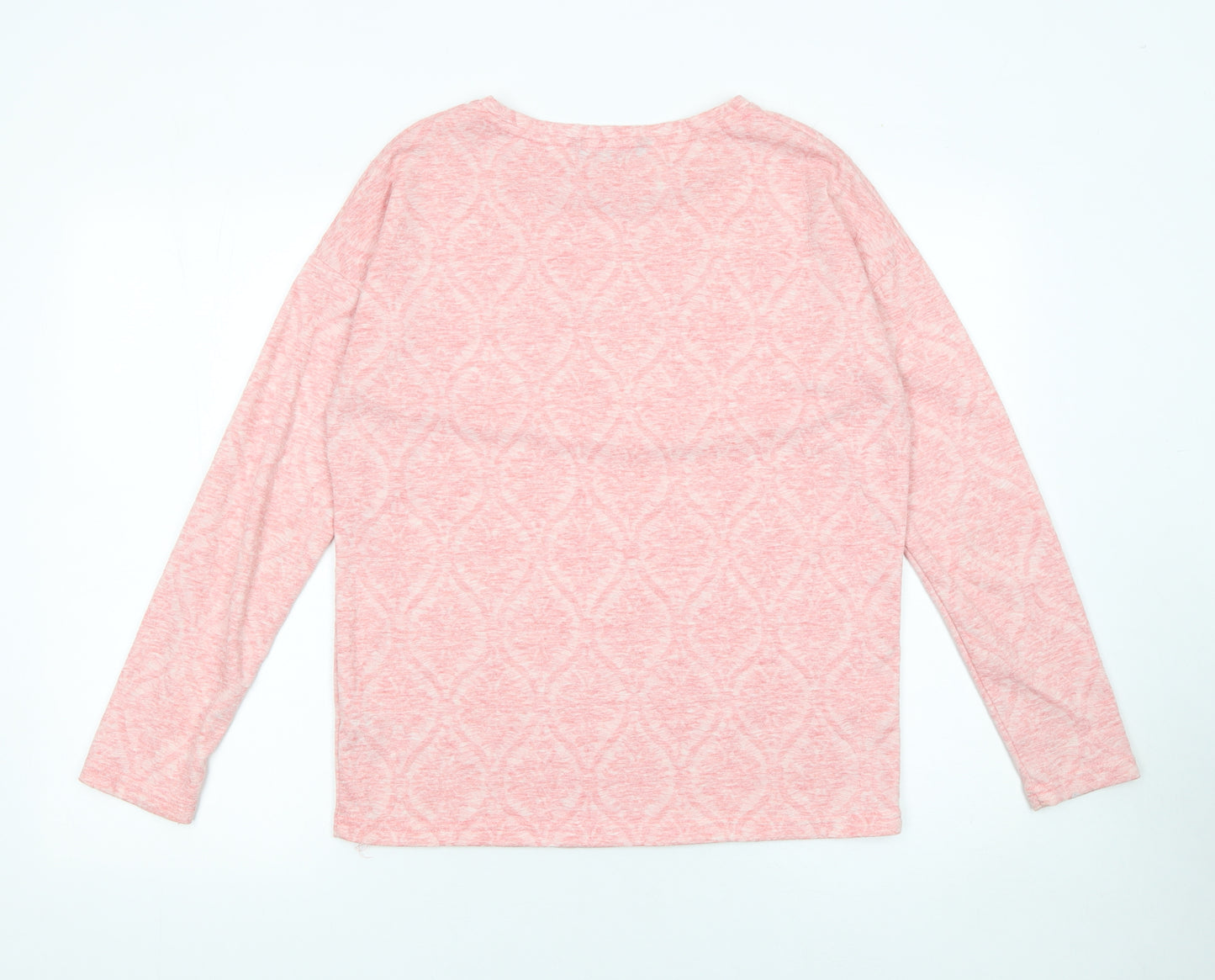 Dunnes Stores Women Pink Long Sleeve Basic T-Shirt Medium