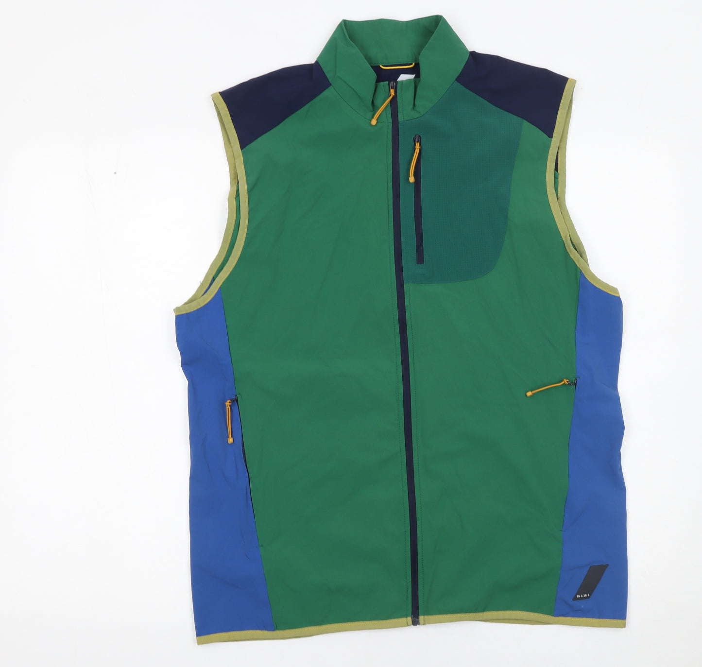 Zara Athleticz Men's Green Colourblock Softshell Sleeveless Jacket L