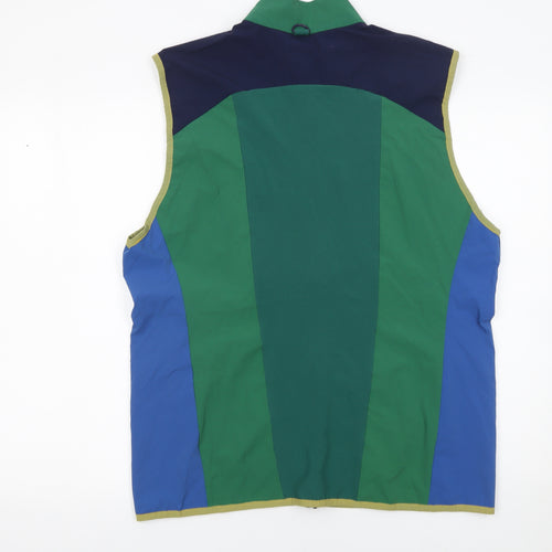 Zara Athleticz Men's Green Colourblock Softshell Sleeveless Jacket L