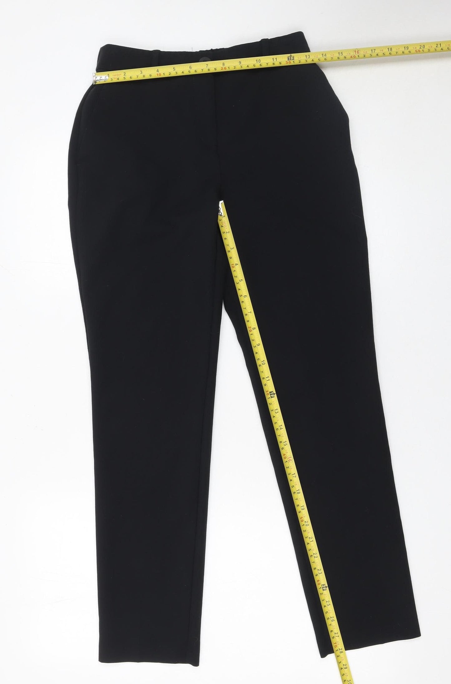 Dunnes Women’s Black Straight Leg Stretch Trousers Size 8