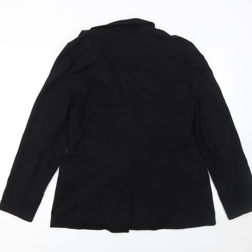 Tu Women Black Size 12 Double-Breasted Suit Blazer Jacket