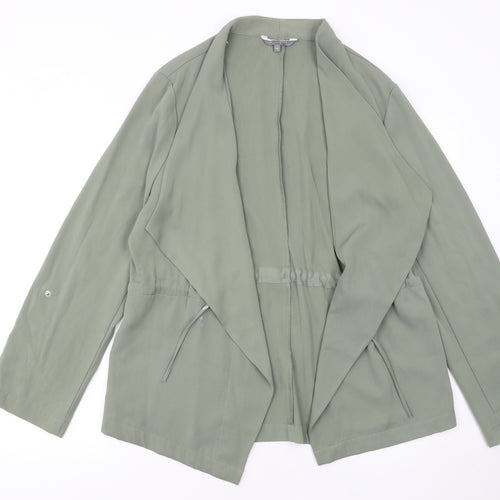 Principles Women’s Green Open Front Mid-Length Jacket Size 14