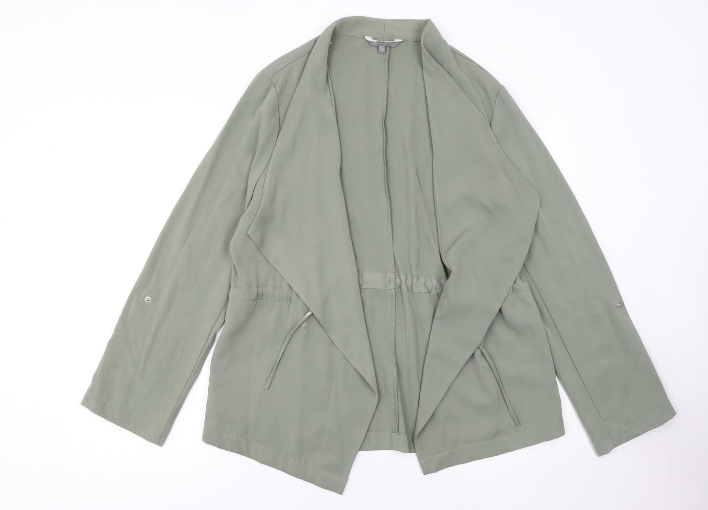 Principles Women’s Green Open Front Mid-Length Jacket Size 14