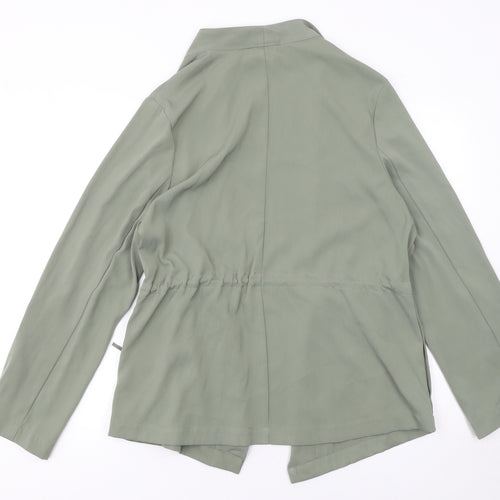 Principles Women’s Green Open Front Mid-Length Jacket Size 14