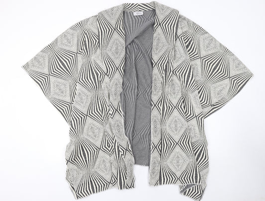 Arne Smith Women’s Black & White Geometric Open Cardigan XL