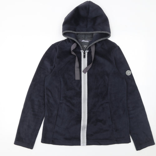 Cecil Women's Navy Fleece Full Zip Hoodie Medium Casual Style