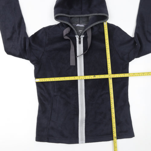 Cecil Women's Navy Fleece Full Zip Hoodie Medium Casual Style