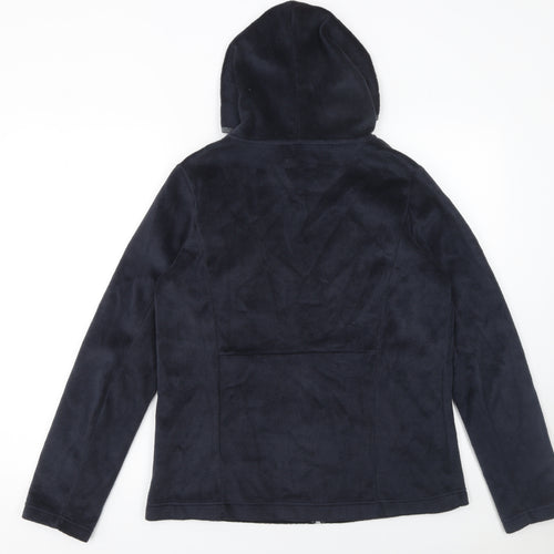 Cecil Women's Navy Fleece Full Zip Hoodie Medium Casual Style