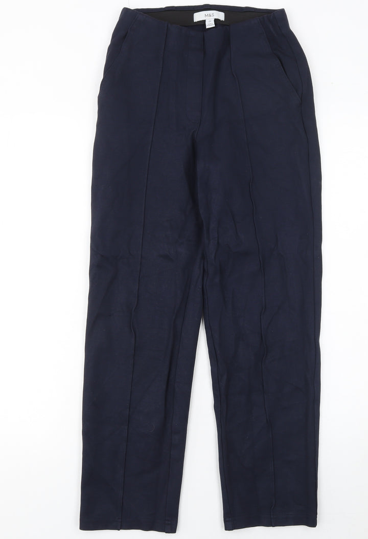 Marks and Spencer Women’s Blue Slim Fit Twill Trousers Size 6