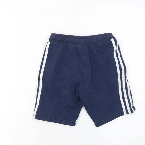 Adidas Boys Blue Sweat Shorts 7-8 Years Regular Fit Gym Training