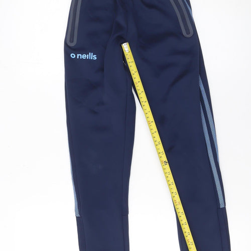 O Neills Boys Blue Jogger Activewear Trousers Age 9-10 Years Polyester Zip Pockets