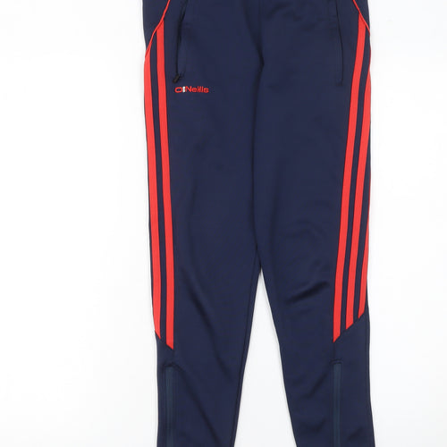 O'Neills Boys Blue 9-10 Years Jogger Trousers with Red Side Stripes