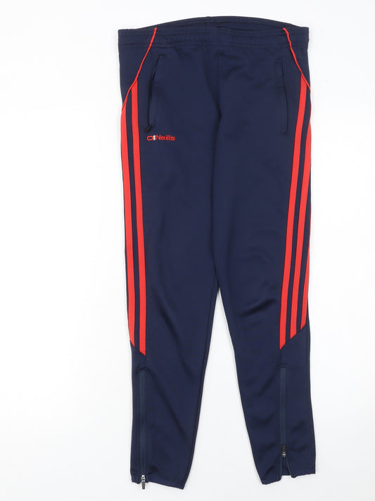 O'Neills Boys Blue 9-10 Years Jogger Trousers with Red Side Stripes