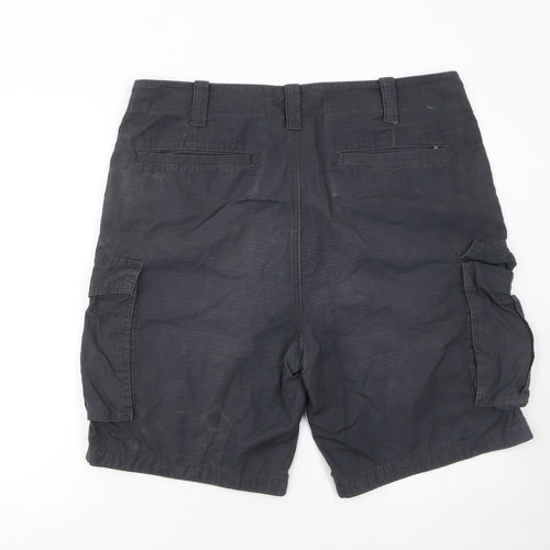 Nautica Men's Black Cargo Shorts Size L 36W Cotton Casual Summer