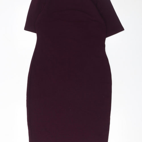 Dorothy Perkins Women’s Purple Bodycon Knee Length Dress Size 12