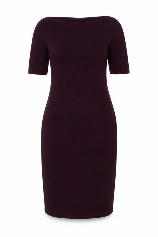 Front view of Dorothy Perkins Women’s Purple Bodycon Knee Length Dress, size UK 12