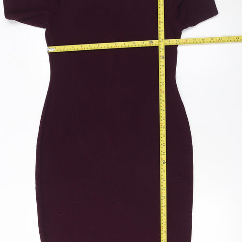 Dorothy Perkins Women’s Purple Bodycon Knee Length Dress Size 12