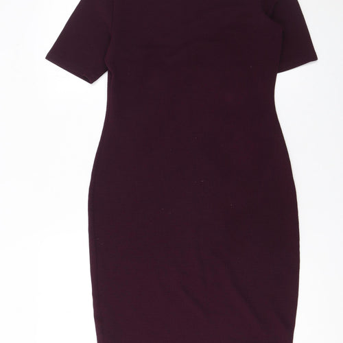 Dorothy Perkins Women’s Purple Bodycon Knee Length Dress Size 12