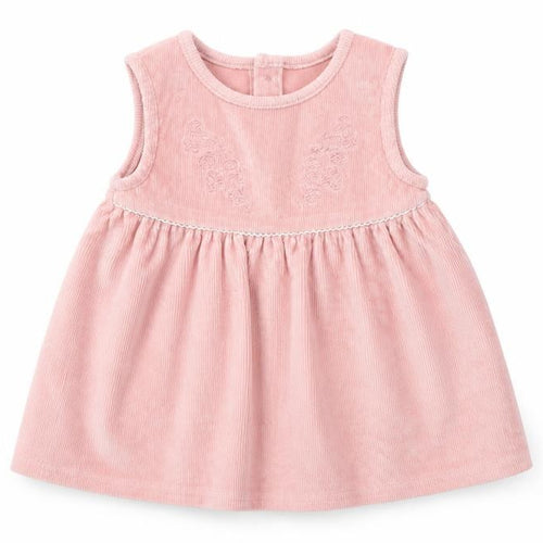 Dunnes Stores Girls Pink Corduroy Sleeveless A-Line Dress 6-9 Months