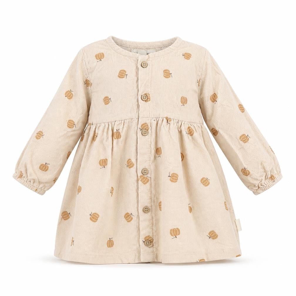 Rabbit Bear Beige Corduroy Shirt Dress 12 Months Unisex Baby Long Sleeve