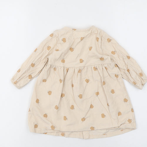 Rabbit Bear Beige Corduroy Shirt Dress 12 Months Unisex Baby Long Sleeve