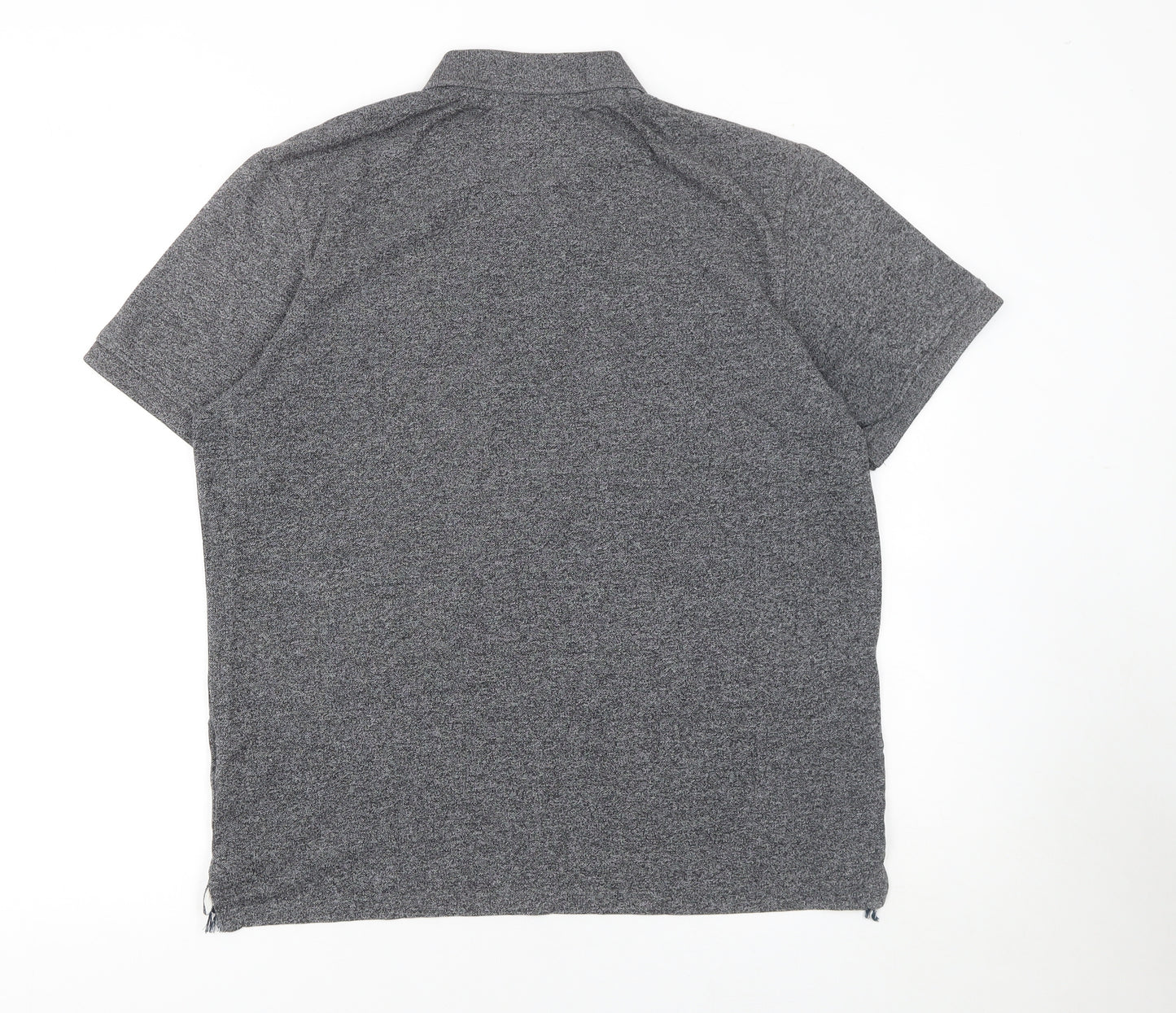Jack & Jones Mens Grey XL Vintage Cotton Short Sleeve Polo Shirt