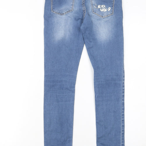 Vigoss Teens Blue Skinny Jeans Size 10 Sequin Embroidered Denim