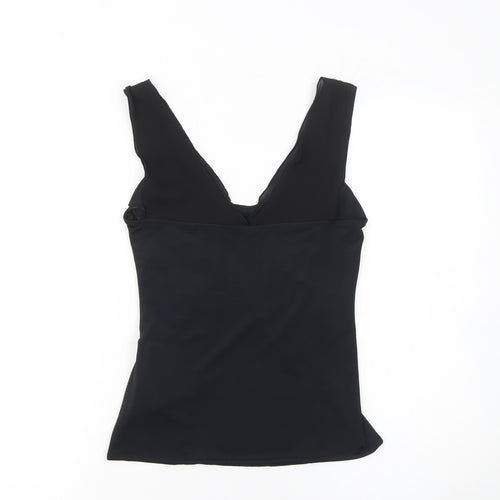 Zara Women Black V-Neck Ruched Camisole Top Size 12