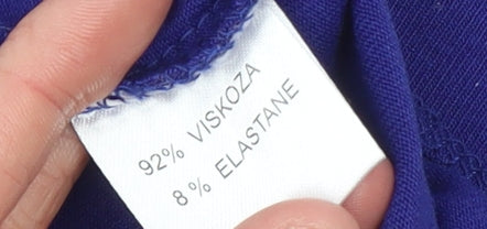 Benter Women's Blue Check Sequin Collar Long Sleeve Blouse Size L