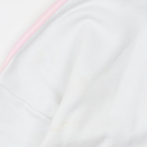 Adidas Girls White Pink Originals Pullover Hoodie 5-6 Years Hooded Sweatshirt