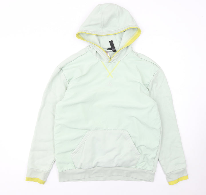Adidas Girls Green 16 Years Pullover Hoodie Fleece Sweatshirt