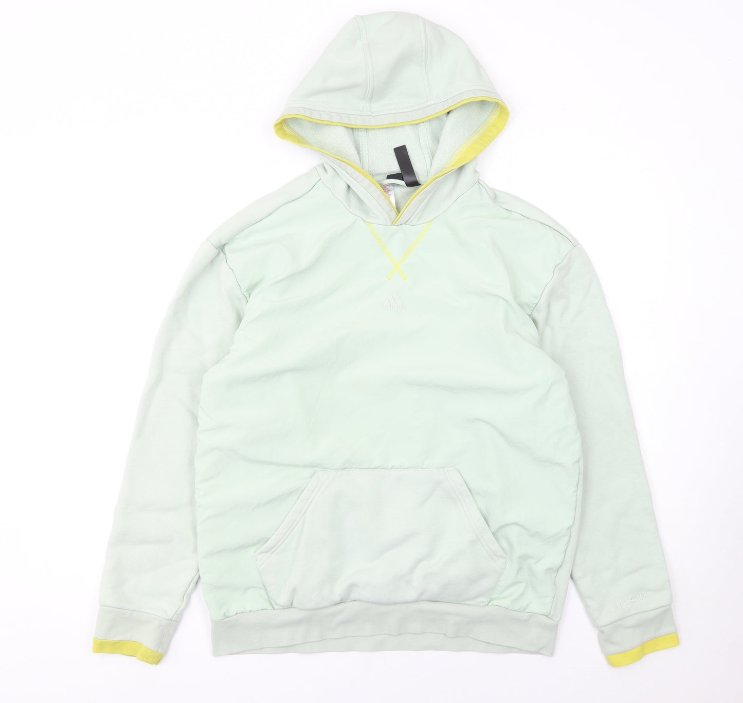 Adidas Girls Green 16 Years Pullover Hoodie Fleece Sweatshirt