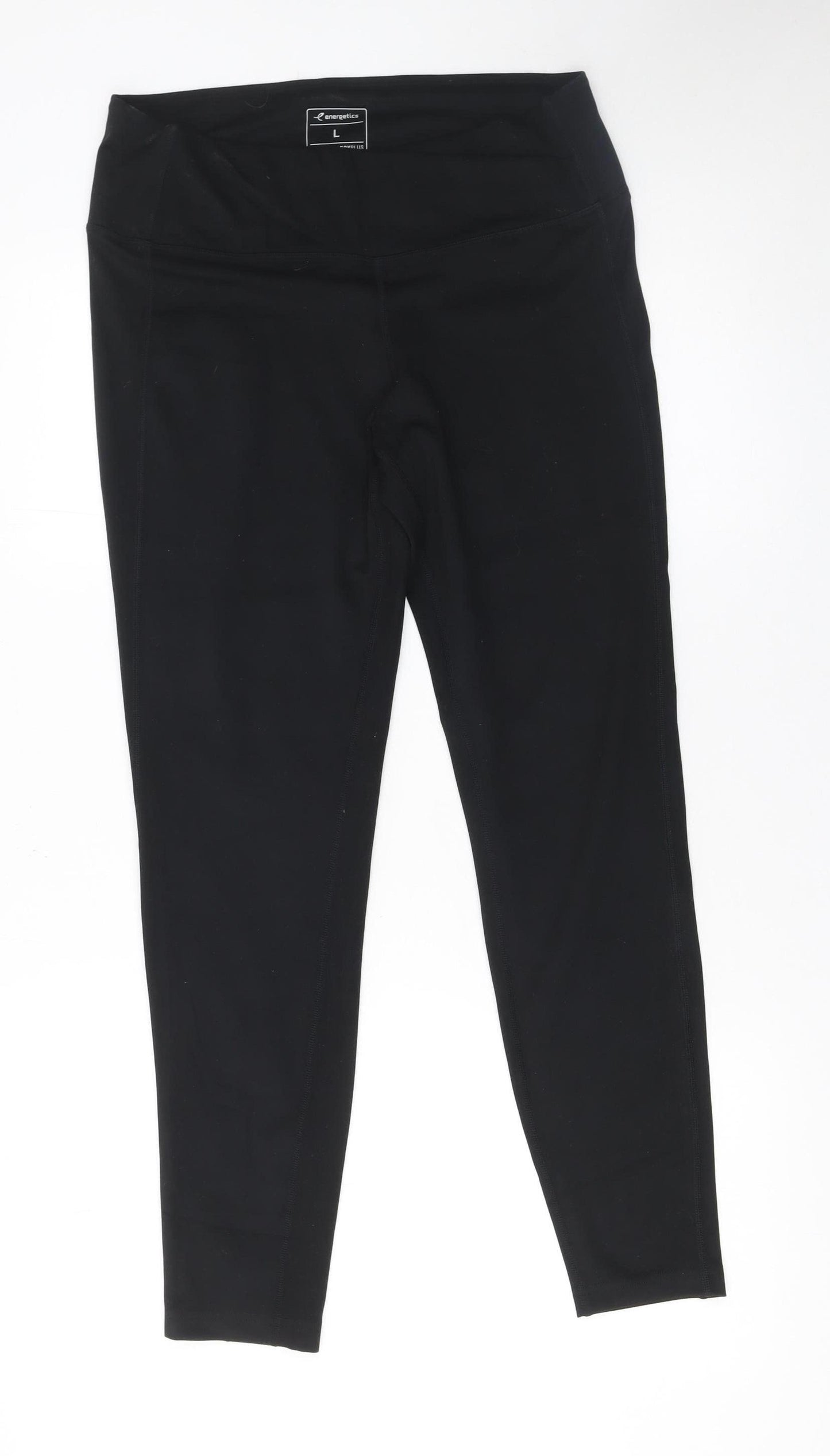 Energetics Womens Black L Leggings DRYPLUS Moisture Wicking Activewear