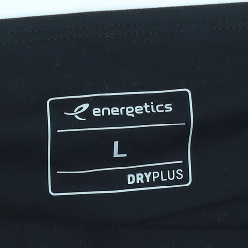 Energetics Womens Black L Leggings DRYPLUS Moisture Wicking Activewear