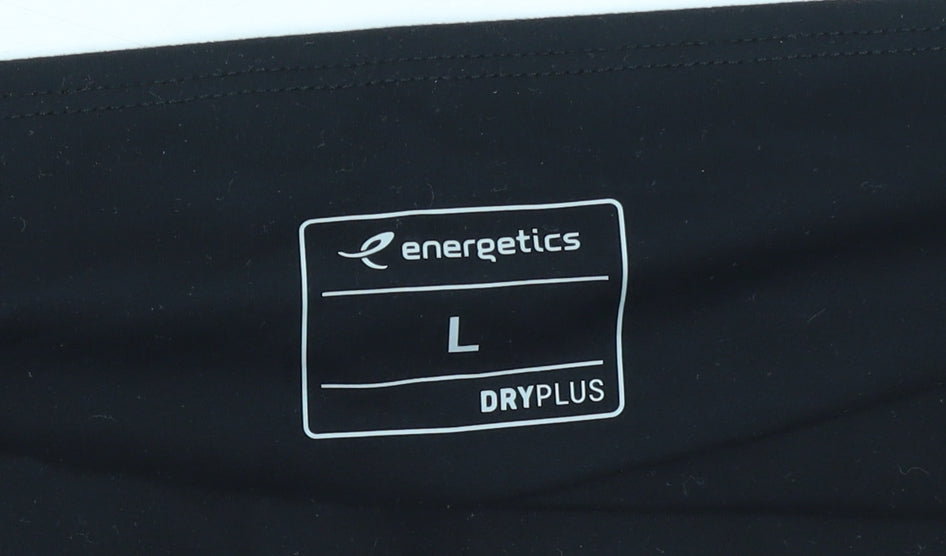 Energetics Womens Black L Leggings DRYPLUS Moisture Wicking Activewear