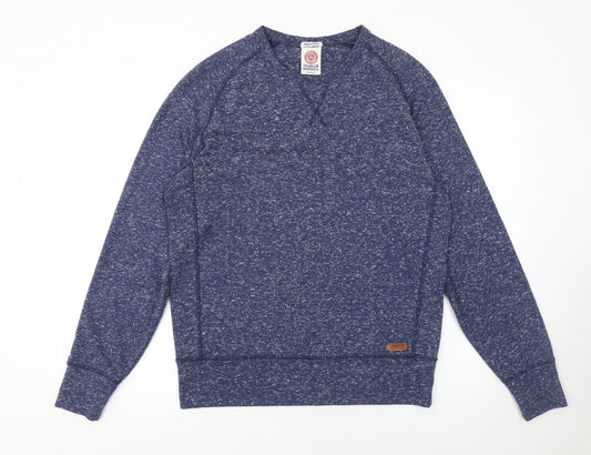 Franklin & Marshall Men's Blue Cotton Long Sleeve Crew Neck T-Shirt Size L